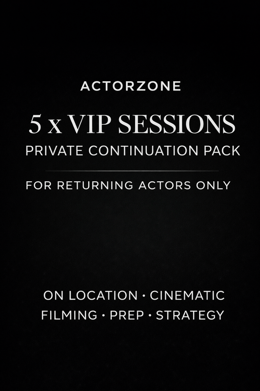 ActorZone VIP Continuation Pack – 5 Sessions
Private Continuation for ActorZone Actors