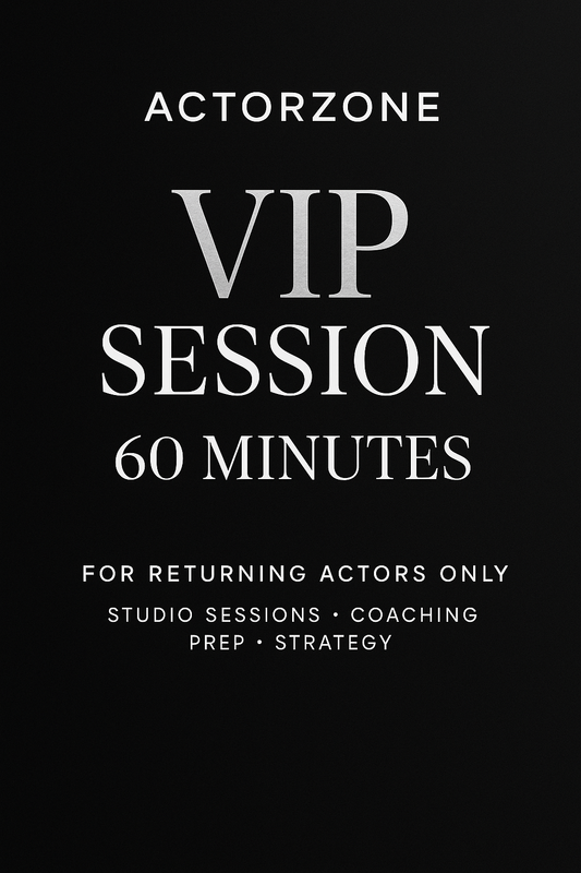 🎟️ ActorZone VIP Session – 60 Minutes (Studio Only)