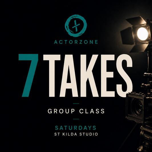THE 7 TAKES
Acting taught like sport, not thought.

7 takes.
Performance conditioning under pressure.